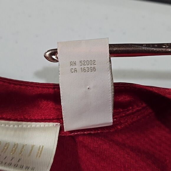 Oversized Velour Red Zip Jacket 2XL Elisabeth Crop Satin Soft Glam Lightweight - Picture 13 of 16